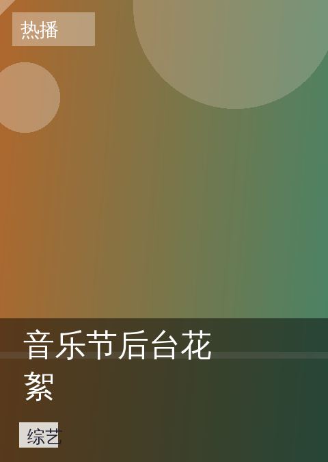 综艺《音乐节后台花絮》官方海报